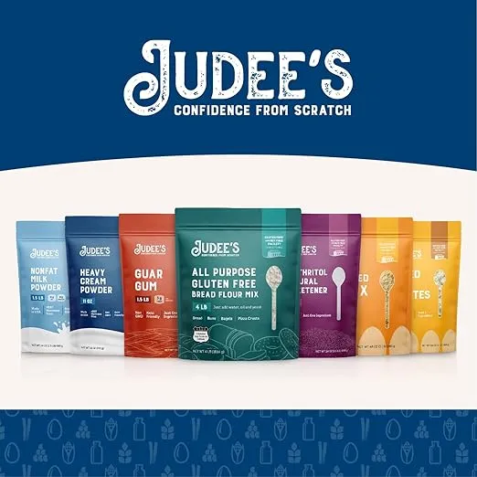 Judee’s Sour Cream Powder 11.25 oz - 100% Non-GMO, rBST Hormone-Free - Keto-Friendly, Gluten-Free & Nut-Free - Made from Real Sour Cream Powdered - Made in USA - Great for Baking, Toppings, and Dips