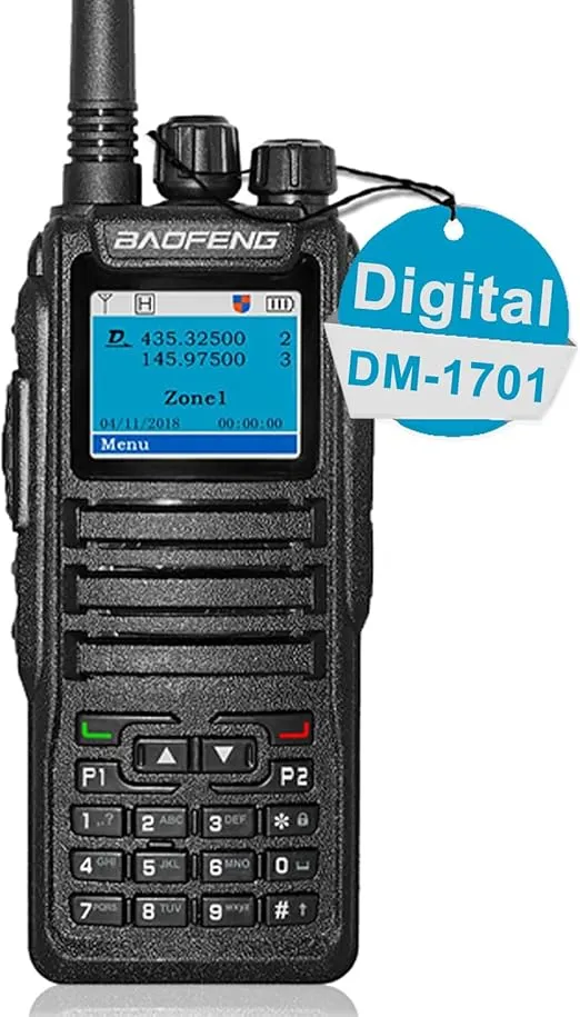 BAOFENG DM-1701 Digital Two Way Radio DMR Analog Walkie Talkie GD-77 Dual Band 5W Long Range Amateur Radio