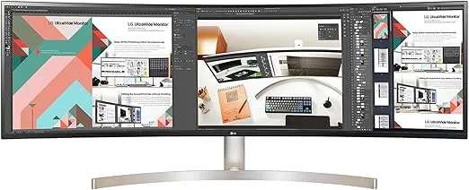 LG 49WL95C-WE 32:9 UltraWide Monitor 49" Dual DQHD (5120 x 1440) IPS Display, HDR10, USB Type-C with 85W Power Delivery, Ambient Light Sensor, 2 x Stereo Speaker with Rich Bass - Silver