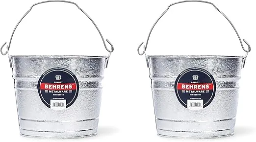 Behrens 1205 5-Quart Steel Pail 2 Pack