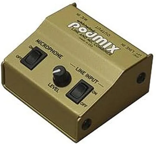 Whirlwind podMIX Passive Mixer, Microphone Input, 3.5mm and RCA Inputs