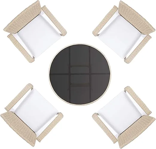 SAFAVIEH Outdoor Collection Laina Beige/White Bistro Set PAT7703B-2BX