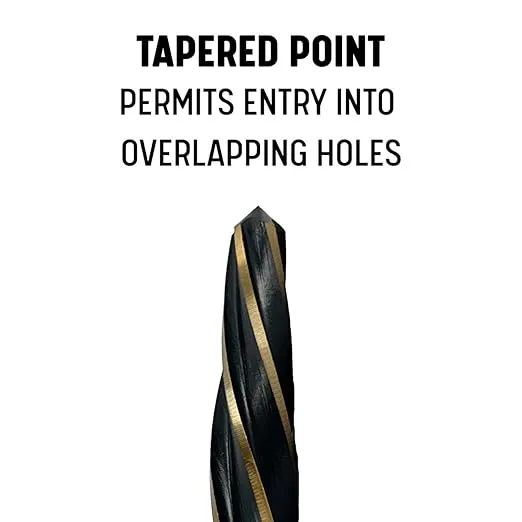 Drill America KFDRBSS 11/16" Bridge/Construction Reamer with 1/2" Shank, Black and Gold Finish, KFD Series
