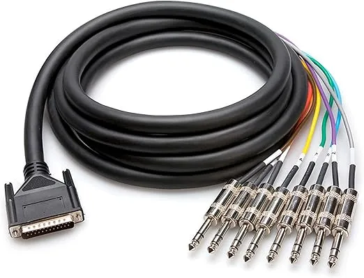 Hosa DTP802 Snake Cable DB25 To 8 x TRS 6.6Ft DB25 to TRS Snake