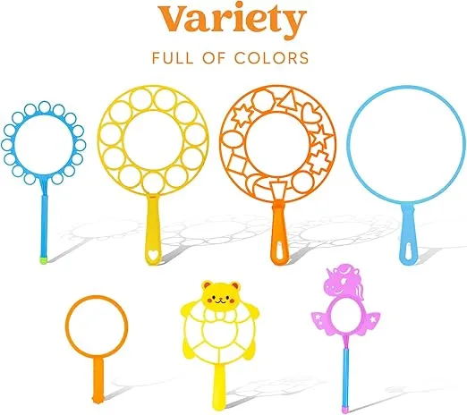 JOYIN 23 Pcs Big Bubble Wands Set, Giant Bubble Maker with Tray, Large Bubble Wands Bulk for Kids Outside Blowing, Nice Bubble Toys for Summer Easter Party Favor Birthday Toddlers