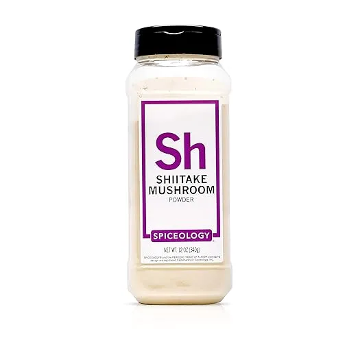 Spiceology - Shiitake Mushroom Powder - Mushroom Powder For Cooking - Dried Ground Shiitake Mushrooms - Umami Seasonings - Spices and Seasonings - 12 oz