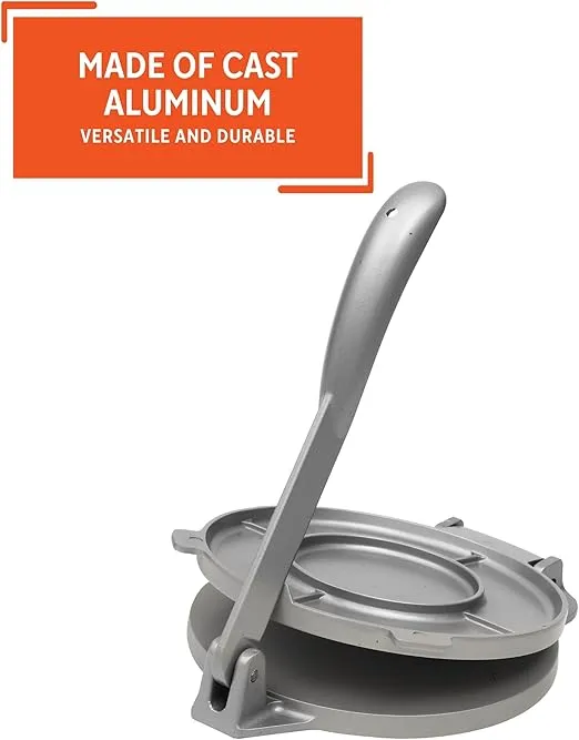 IMUSA USA Tortilla Press, 8 Inch, Silver