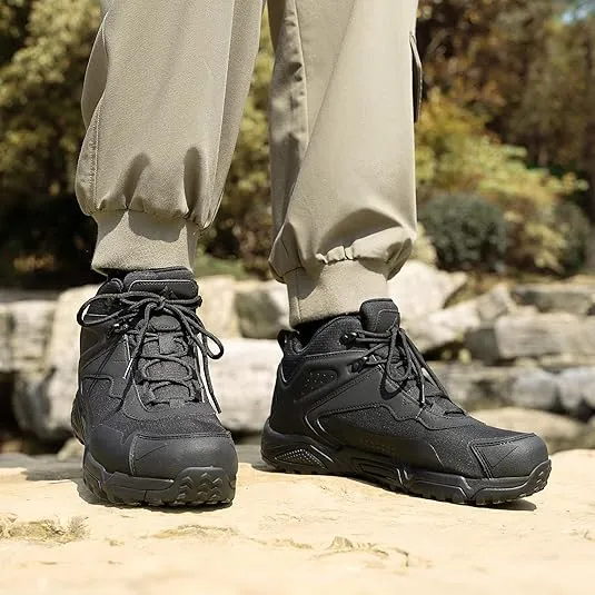 NORTIV 8 Men's Waterproof Hiking Boots Lightweight Mid Ankle Trekking Trails Outdoor Boots