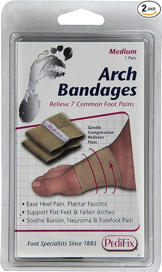 PediFix Arch Bandages, Medium , Beige , Medium (Pack of 2)