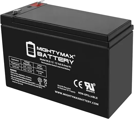 Mighty Max Battery 12V 8Ah Battery Replacement for Weatherproof Stealth Cam Battery Box
