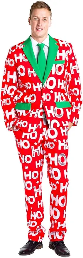Tipsy Elves Men's Christmas Holiday Suit Jackets - Ugly Christmas Sweater Inspired Blazers for Men
