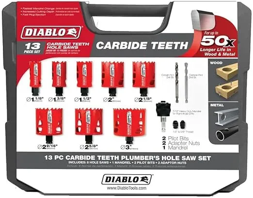 TCT HS Set - 13PC Plumb, One Size, Multi