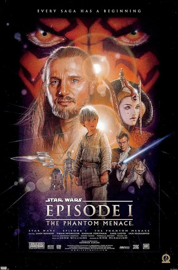 Trends International 24X36 Star Wars: The Phantom Menace - One Sheet Wall Poster, 24" x 36", Unframed Version