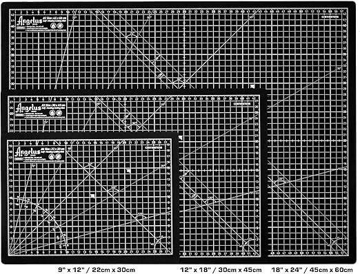 Self-Healing Cutting Mat, Double Sided, Non-Slip, Durable, Scratch-Resistant Rotary Cutting Board for Leather, Craft, Fabric, Quilting, Sewing, Scrapbooking Projects (18" x 24")