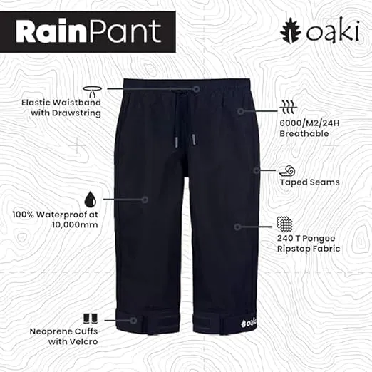 Oakiwear Children's Trail and Rain Pants for Kids & Toddlers