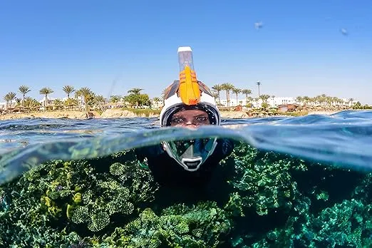 OCEAN REEF - Aria QR + Quick Release Snorkeling Mask - Full Face Snorkeling Mask - 180 Degree Underwater Vision - 8 Colours and 4 Sizes