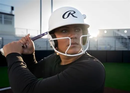 Rawlings | MACH HI-VIZ Fastpitch Softball Batting Helmet | Face Guard Attached | Junior & Senior Sizes | Multipe Styles