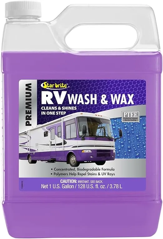 STAR BRITE RV Wash & Wax w/PTEF (71500) One Step Concentrated Cleaner - Gallon, 128 fluid ounce