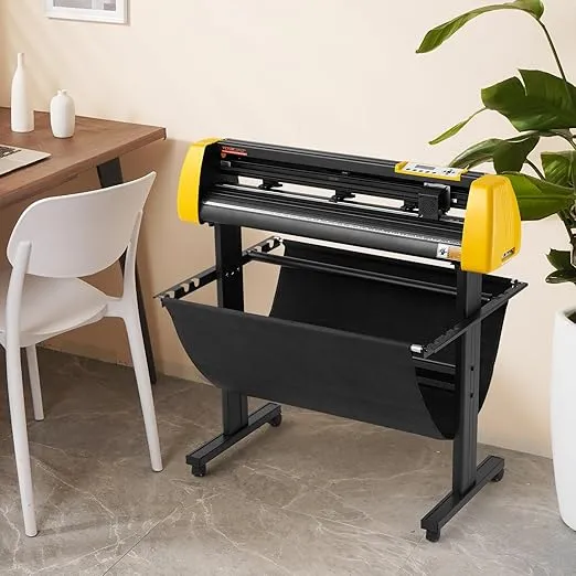 VEVOR Vinyl Cutter Machine, 34 in / 870 mm Max Paper Feed Cutting Plotter, Automatic Camera Contour Cutting LCD Screen Printer with Stand Adjustable Force and Speed for Sign Making Plotter Cutter