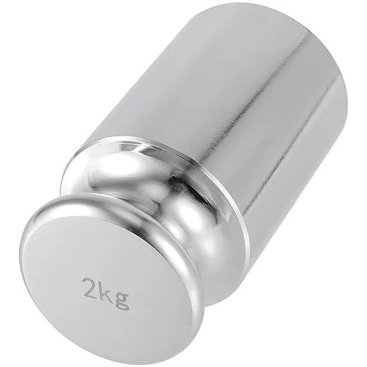 2000 Gram Calibration Weight, Class M1 High Precision Grade Calibration Weight for Digital Scale, Precision Steel, Chrome Finish, Silver