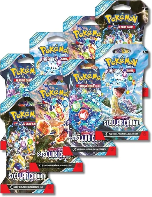Pokemon TCG Scarlet & Violet Stellar Crown - 8 Boosters Packs