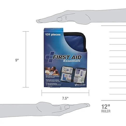 First Aid Only FAO-428 All-Purpose Emergency First Aid Kit for Home, Work, and Travel, 131 Pieces