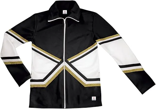 chassé Girls Metallic Double Knit Warm-Up Jacket for Cheerleaders - Youth Sizes