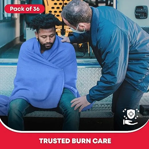 Ever Ready First Aid Sterile Burn Sheet Blanket – 60”x 90” (36 Count)