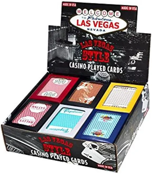 Las Vegas Style Casino Played Cards - Assorted Colors and Styles (1 Pack)