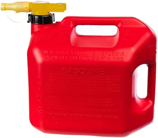 No-Spill NSP-1460, 5 Gallon Gas Can for Fuel with View Stripe,Red