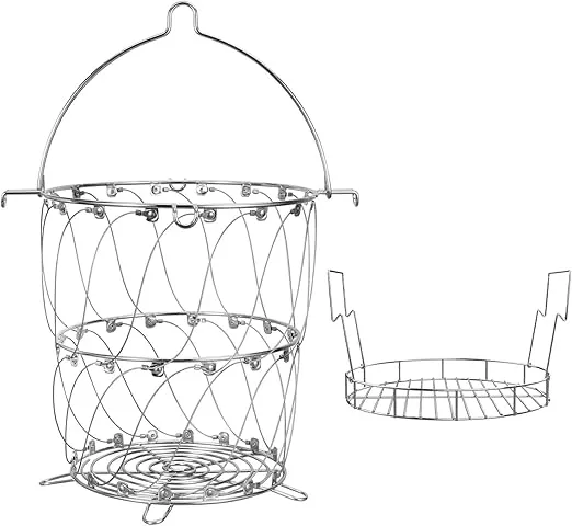 BBQ Future Turkey Fryer Better Basket and 9” Diameter Bunk Bed Basket for Char-Broil Turkey Fryer Parts Kit, Turkey Fryers Basket Turkey Holder Tray Accessories Kit
