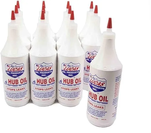Lucas Oil Products Gear Oil, Hub Oil, Stop-Leak, 250WT, Conventional, Steering Axles/Trailer Hubs, 1 qt Bottle, Set of 12