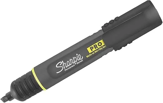 Sharpie Pro Permanent Marker, Medium, Chisel Tip, Black, 12 Count (2018326)