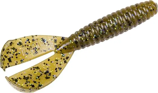 Strike King Rage Menace Grub Fishing Lure, Soft Plastic Double Tail Grub, Crazy Tail Action, 3 1/2-Inches