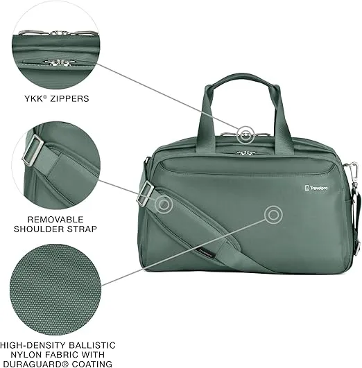 Travelpro VersaPack+ Lightweight Underseat Travel Tote Bag, Men and Women, Desert Sage Green