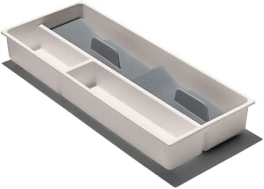 OXO Good Grips Kitchen Drawer, Compact Utensil Organizer, 6.75"D x 16.35"W x 2.36"H, White