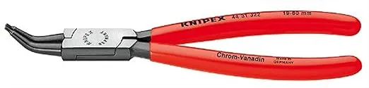 KNIPEX - 44 31 J22 Tools - Circlip Pliers, Internal, 45 Degree Angled, Forged Tip, 3/4"-2 3/64" Bore Dia. (4431J22)