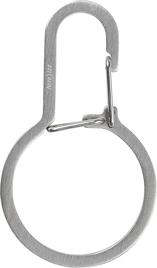 Nite Ize DualPass Dual Chamber Key Ring, Split Ring Keychain Alternative for Home Car Keys