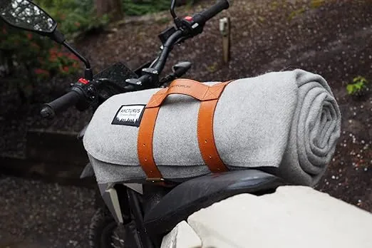 Arcturus Carry Straps for Wool Blankets, Adjustable Eco-Leather Blanket Straps for Travel and Outdoor Use, Water and UV Light Resistant