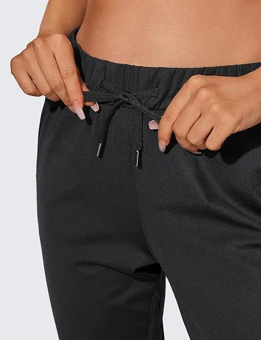CRZ YOGA 4-Way Stretch Workout Joggers for Women 28" - Casual Travel Pants Lounge Athletic Joggers with Pockets