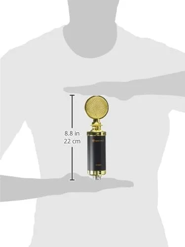 Rockville RCM02 Pro Studio Recording Condenser Microphone Mic+Metal Shock Mount, Black