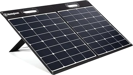 Westinghouse Portable 100W Solar Panel for Portable Power Stations, iPhone, iPad, Tablets, Laptop, with QC 3.0 USB and USB-C ports, DC Output, for Outdoors, Camping, RVs, and Travel