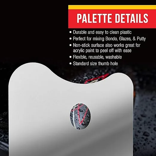 Custom Shop Plastic 14-1/2" x 10" Body Filler Mixing Board/Pallete - (Pack of 2) Also Useful as an Artists Pallete