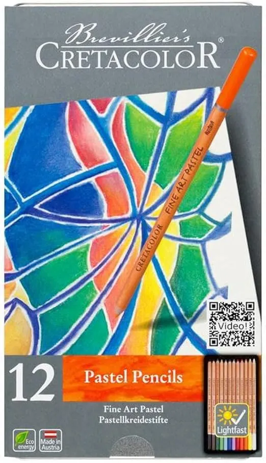 Cretacolor Fine Art Pastel Pencil Set, Set of 12, Multi