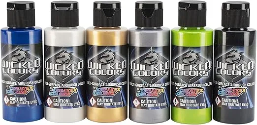 Wicked Colors 2-Ounce Wicked Airbrush Set, Pearl