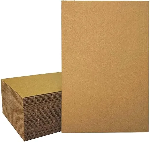 50 Packs 11x17 Inch Corrugated Cardboard Sheets, Rigid Kraft Cardboard Divider Inserts for Shipping, Mailing, DIY Décor and Crafts. (11x17-50 Pack)