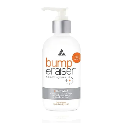 Zesty Wash 250 ml for Body and Face Ingrown Hair Treatment, Razor Bumps, Razor Burns and Hair Growth Prevention