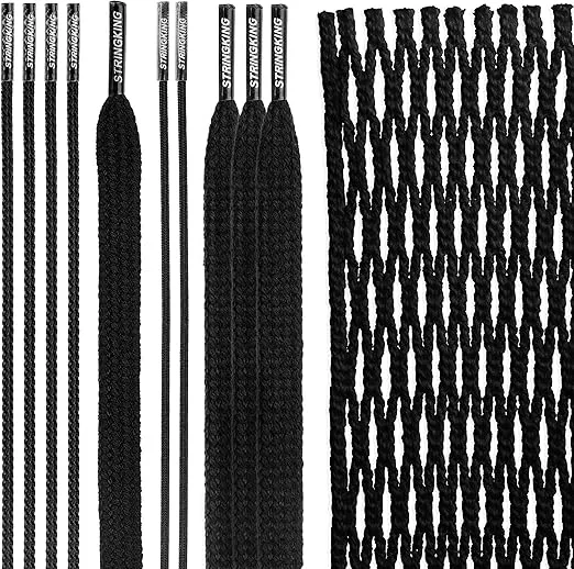 StringKing Type 4f Faceoff Soft Lacrosse Mesh Handy Kit with Mesh and Strings (Assorted Colors)