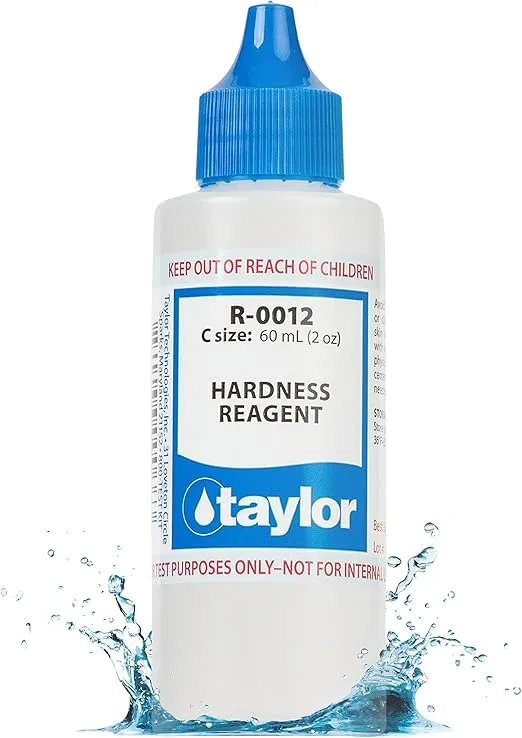 Taylor R-0012-C, Hardness Reagent, 2 Ounce, for Testing Calcium Hardness in Pool and Spas, Dropper Refill for Water Test Kits, Replace Annually | Made in The USA