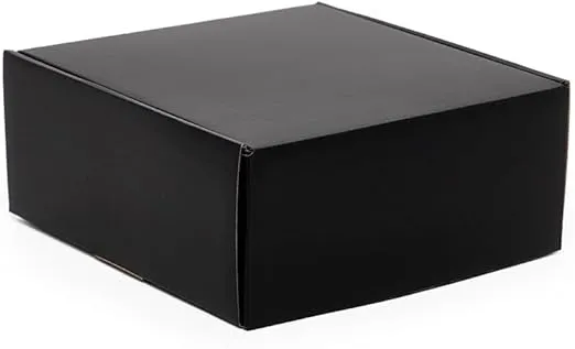 Corrugated Tuck Top Box - Black - 10" x 10" x 5" - Case of 10